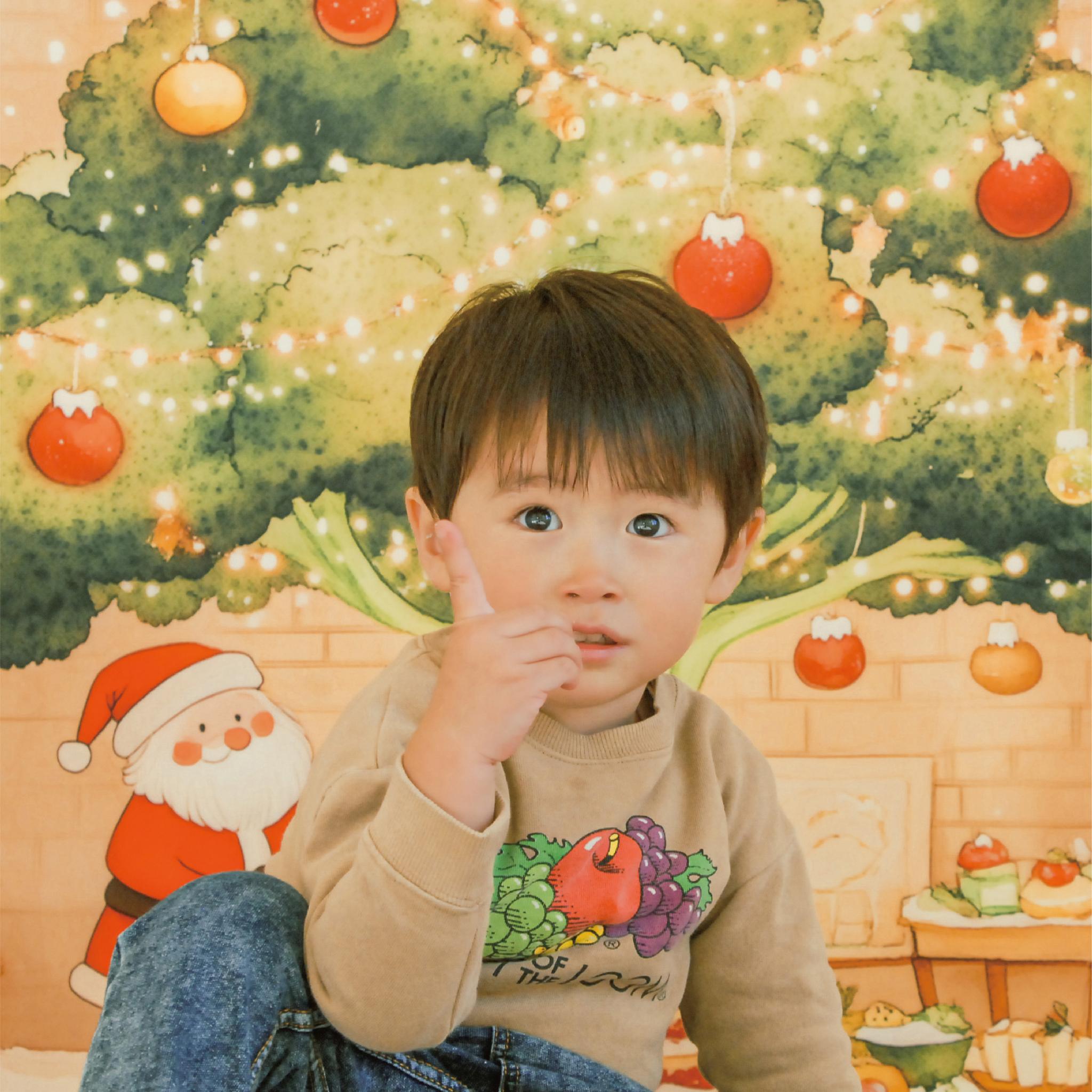 ［11/20 21:00～発売］サンタとクリスマスツリーマット/おうちスタジオ/おうちフォトに ［背景布］[撮影小物] | 11枚目