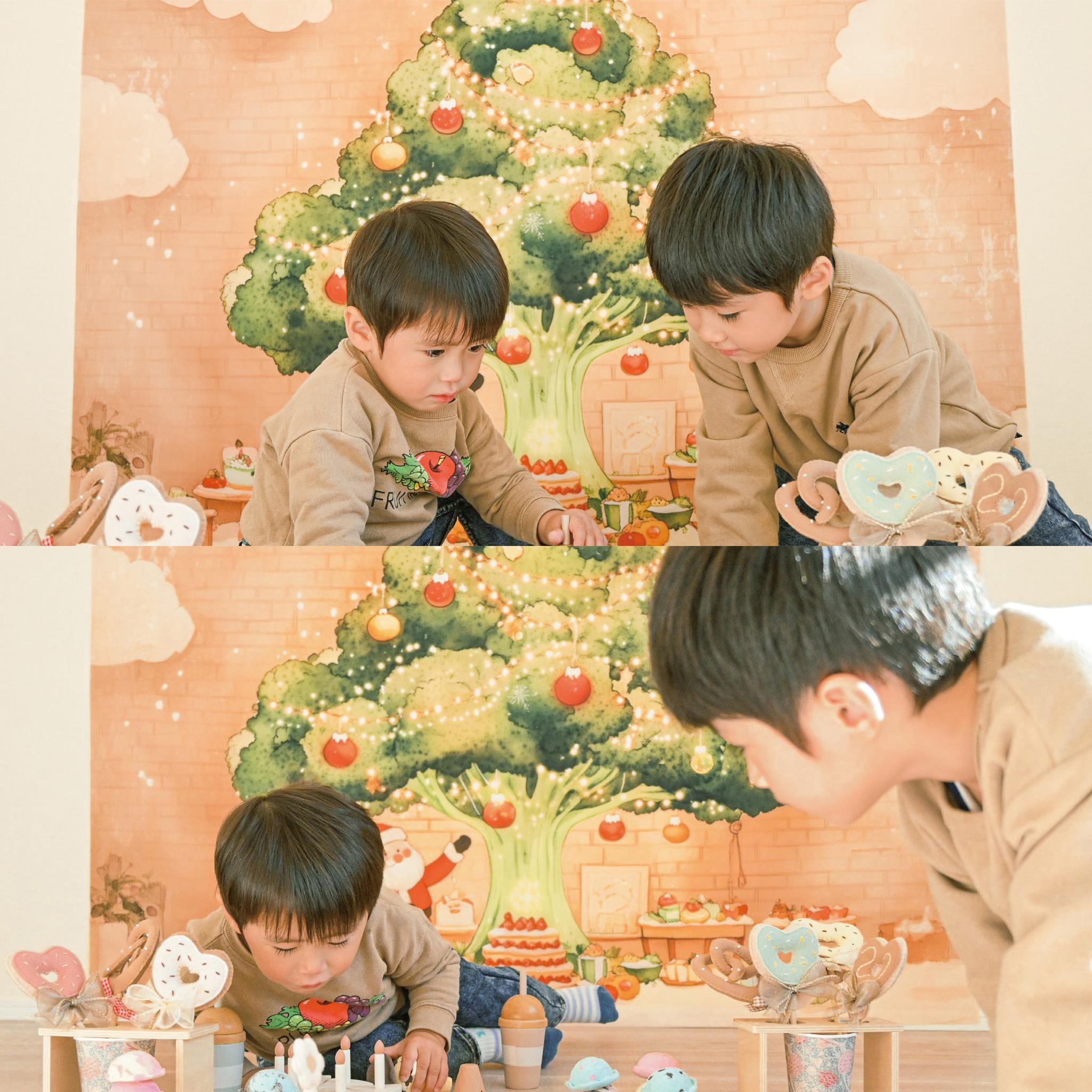 ［11/20 21:00～発売］サンタとクリスマスツリーマット/おうちスタジオ/おうちフォトに ［背景布］[撮影小物] | 12枚目