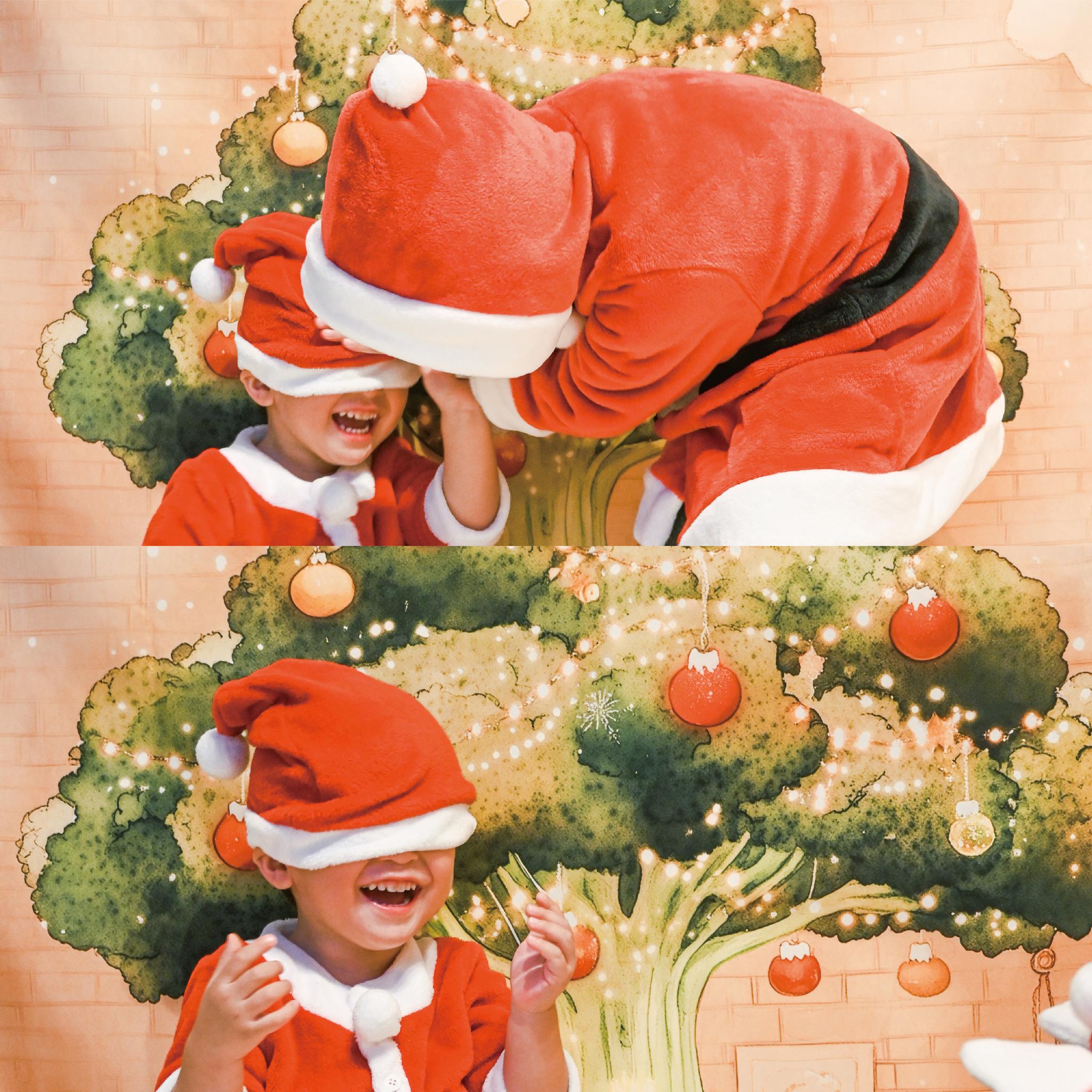 ［11/20 21:00～発売］サンタとクリスマスツリーマット/おうちスタジオ/おうちフォトに ［背景布］[撮影小物] | 14枚目