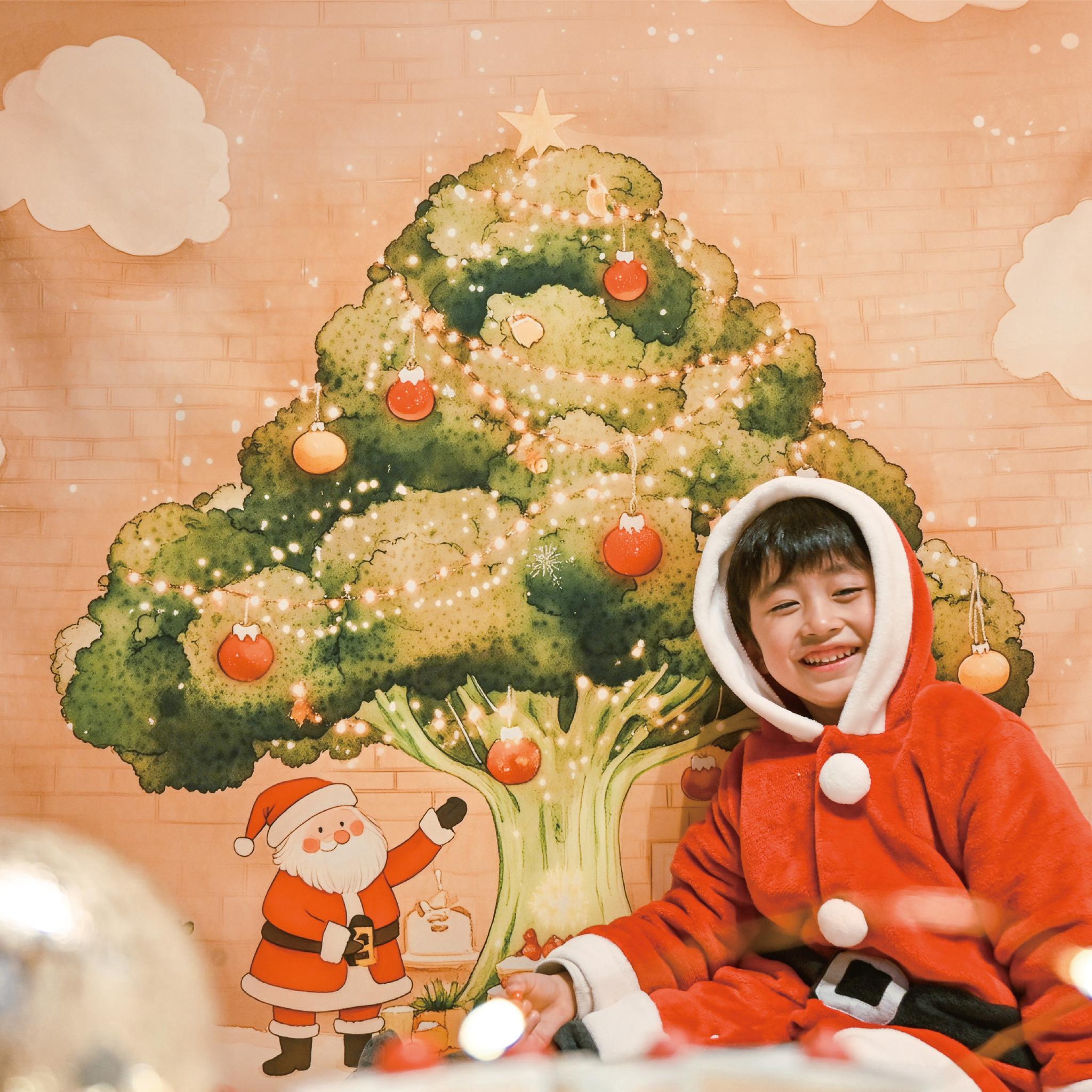 ［11/20 21:00～発売］サンタとクリスマスツリーマット/おうちスタジオ/おうちフォトに ［背景布］[撮影小物] | 15枚目