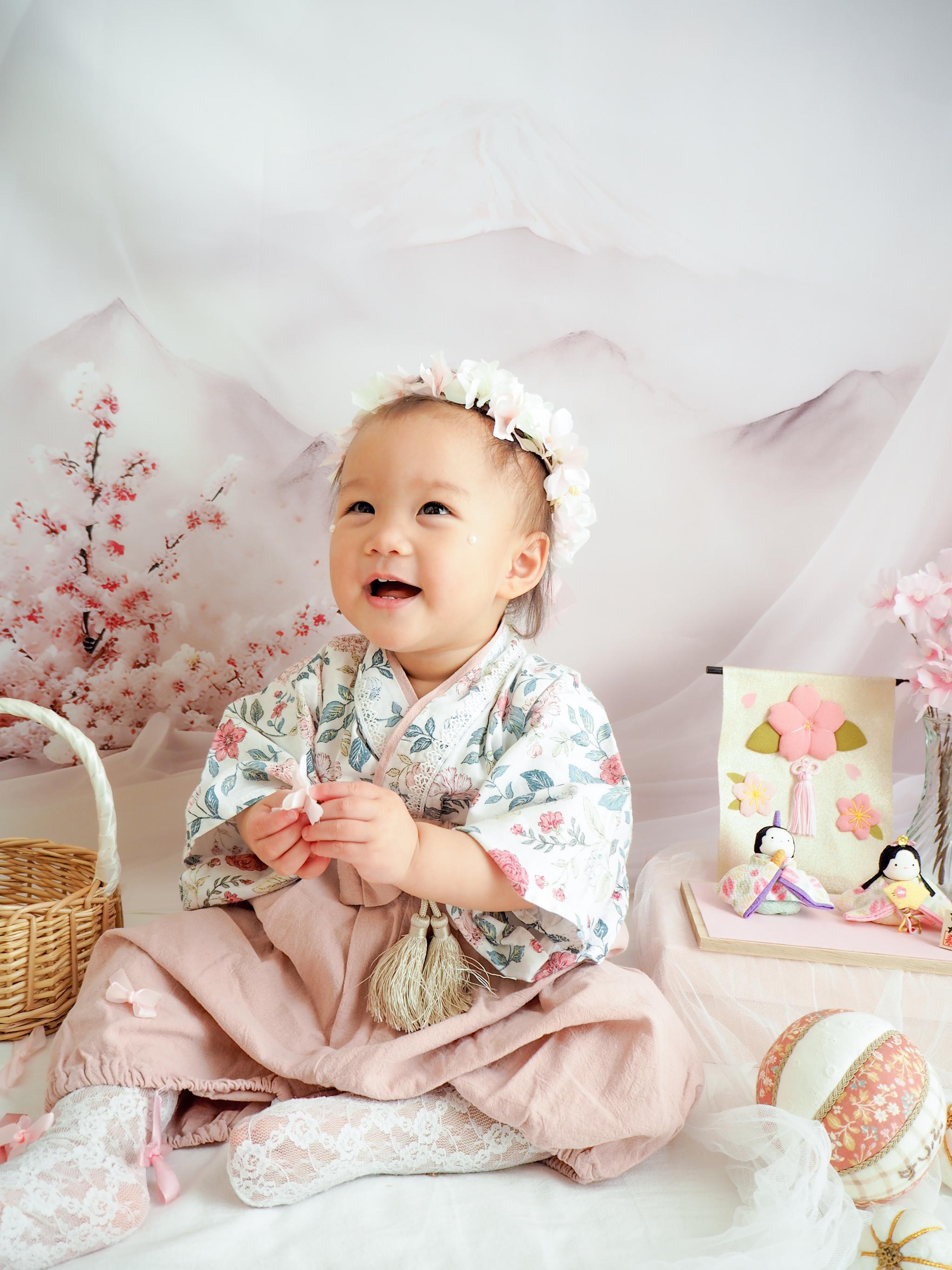 桃の花のアーチボードマット ひな祭りや七五三、お誕生日の飾りつけに | 12枚目